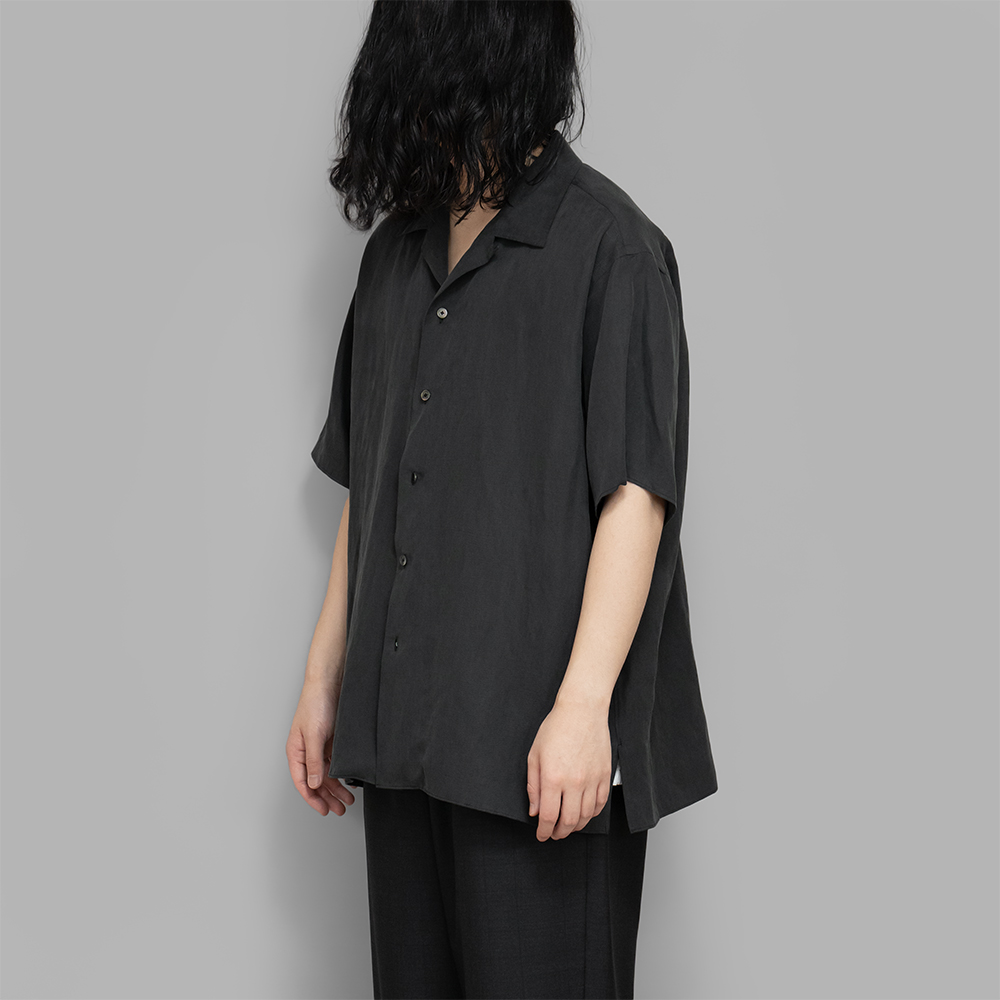 A.PRESSE / Silk Linen Open Collar S/S Shirt