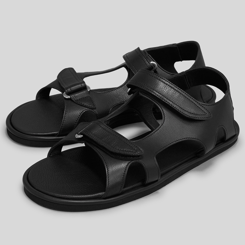 AURALEE / Soft Leather Double Strap Sandals