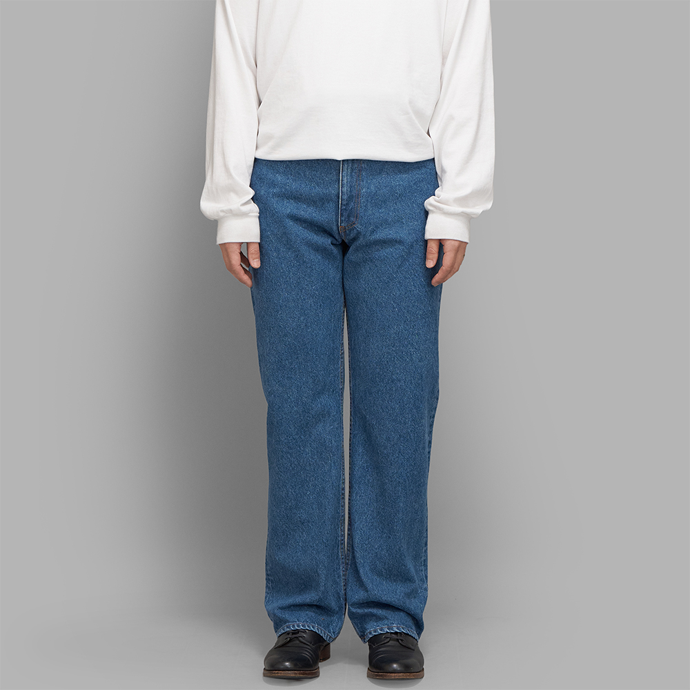 STABILIZER GNZ / Washed Wide Straight (Indigo)