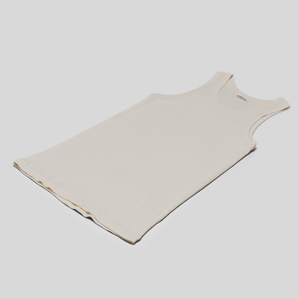 AURALEE / Organic Soft Rib Tank Top