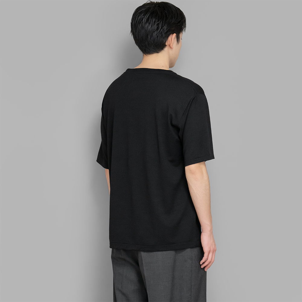 お歳暮 人気 オシャレ Wool Soft Super / AURALEE Jersey twelve | (Black) Tee トップス