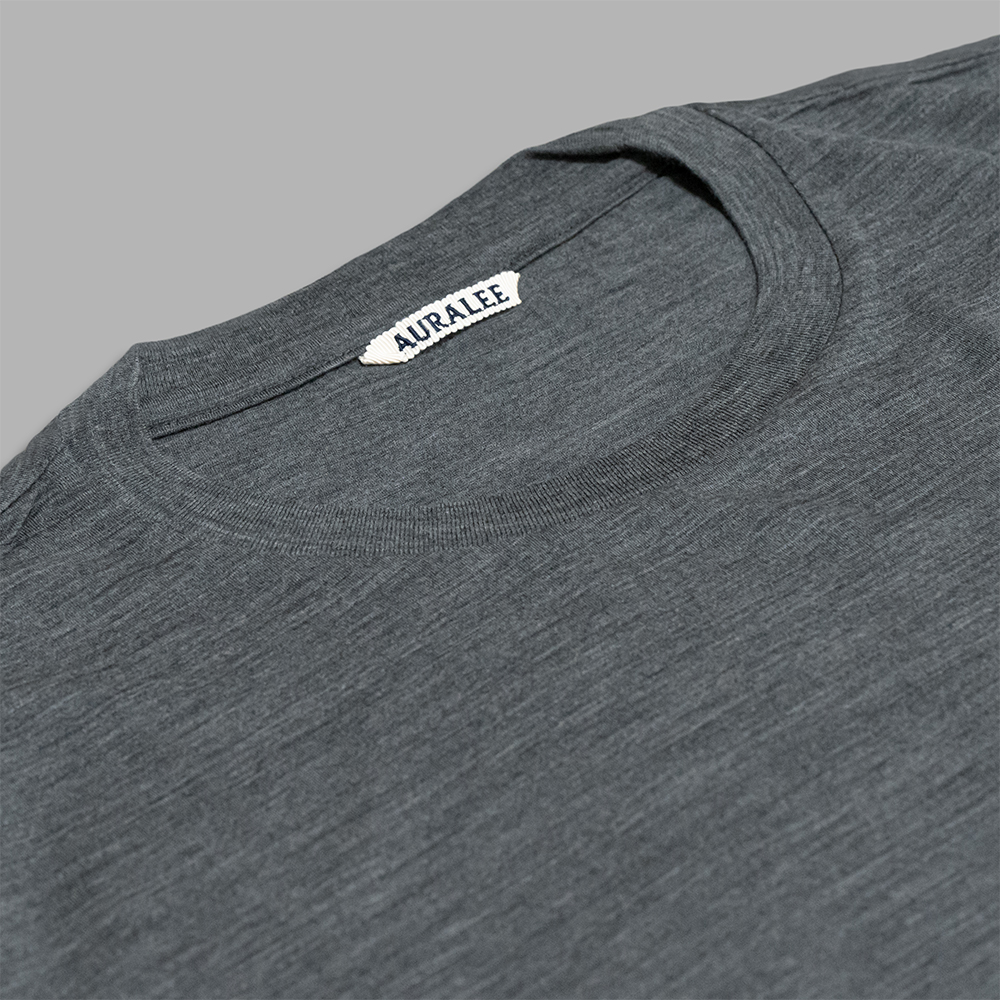 AURALEE / Super Soft Wool Jersey Tee (Charcoal Gray) | twelve