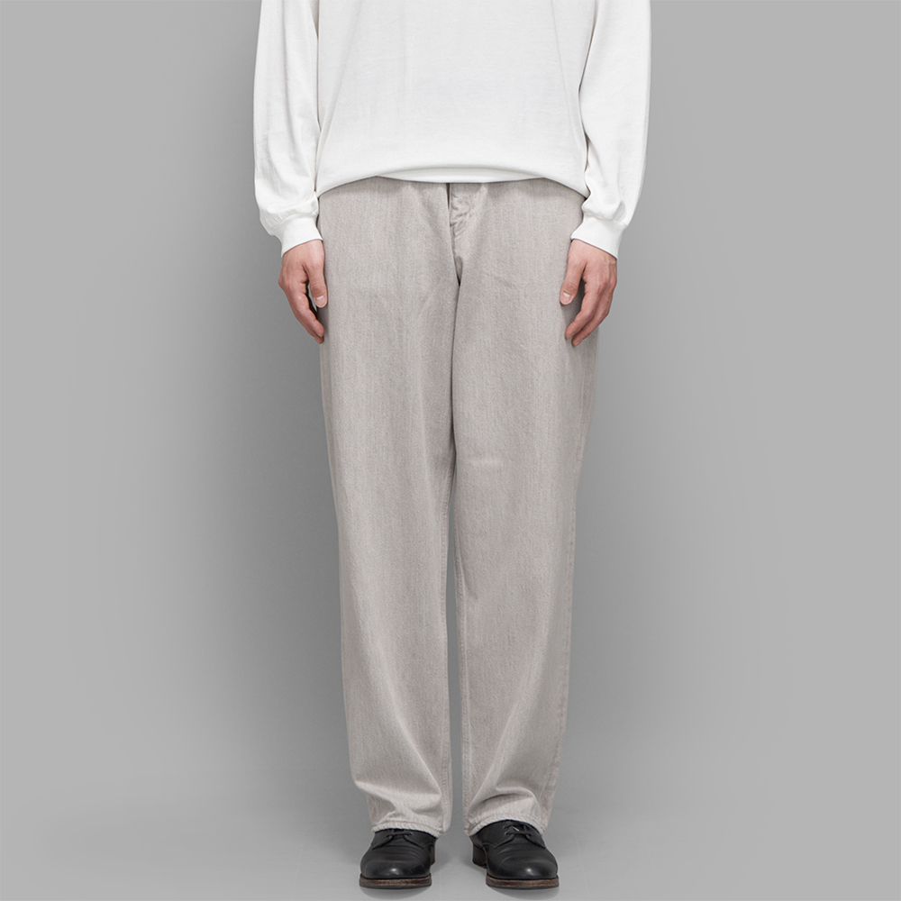 AURALEE / Faded Hard Twist Brown Denim Wide Pants | twelve