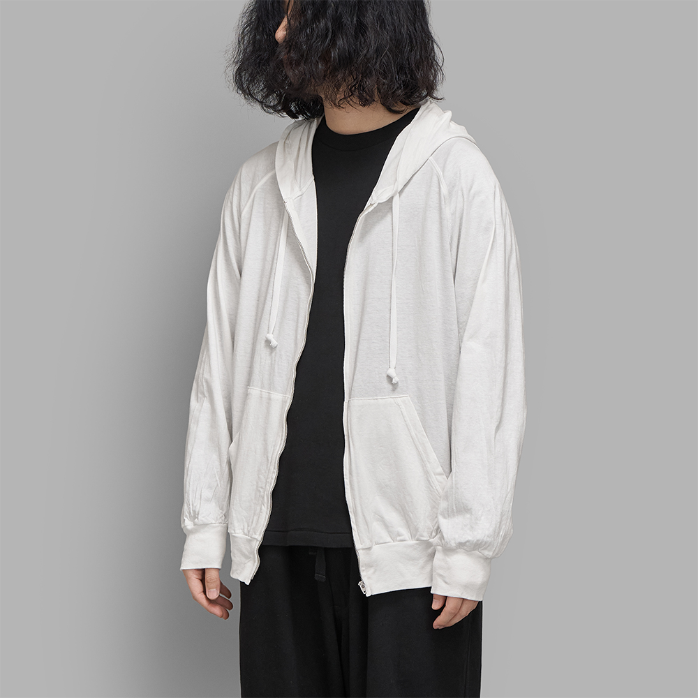 COMOLI / ジャージ ジップパーカ（White）