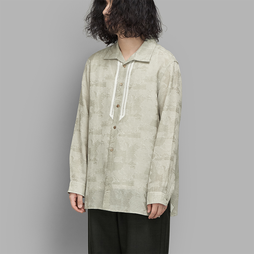 Aquellos Ojos Verdes / Classic Open Collar Shirt (Moss Green)