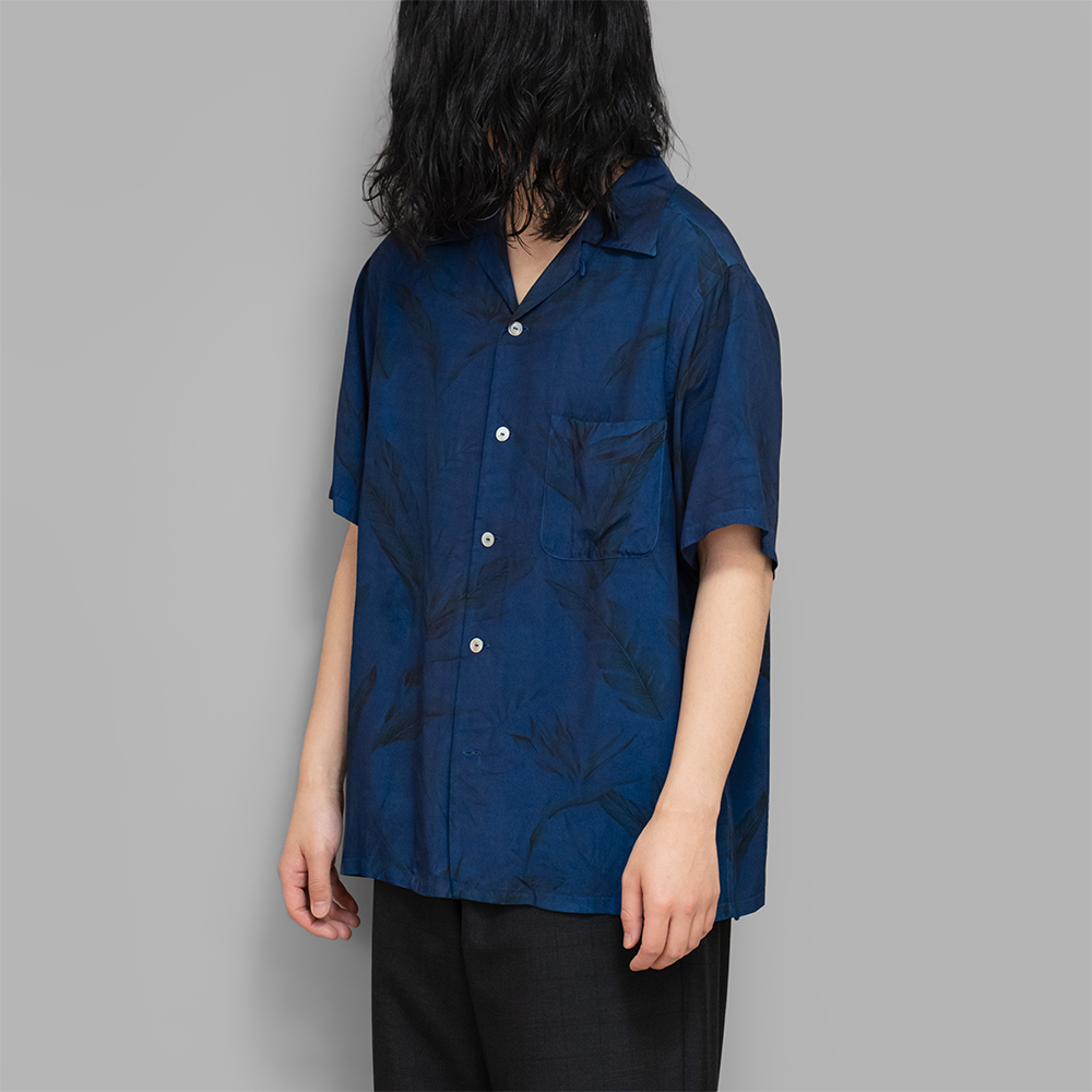 T.T / Open Collar Shirt S/S (Indigo Dyed Navy)