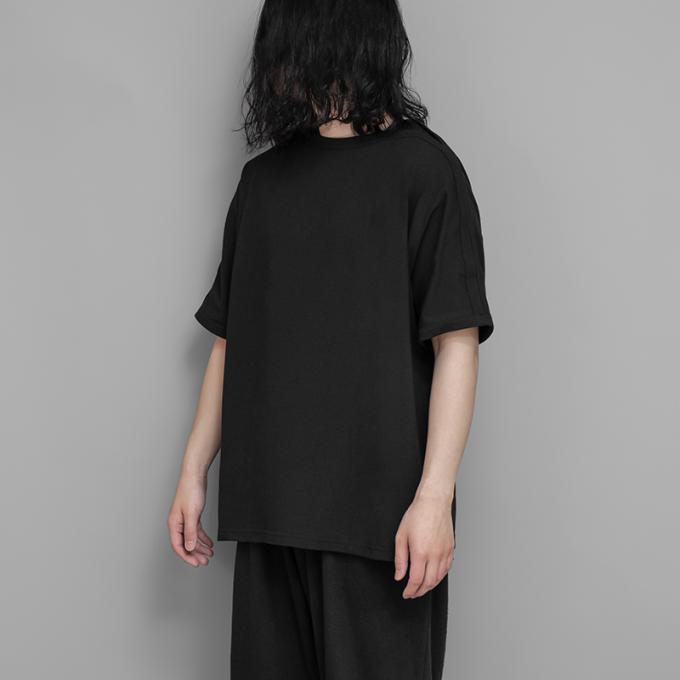 ANSNAM / ボートネックTシャツ (Black)