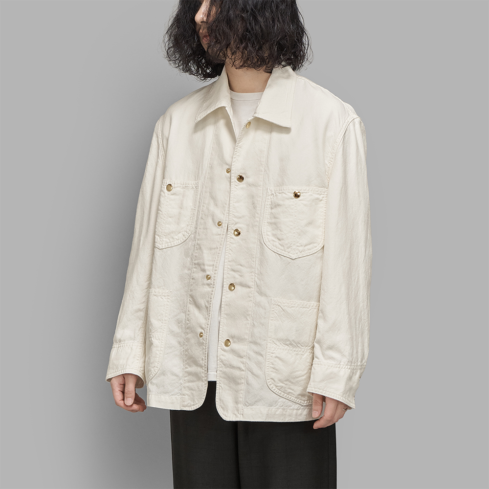 AURALEE / Wool Cotton Linen Ox Work Jacket | twelve