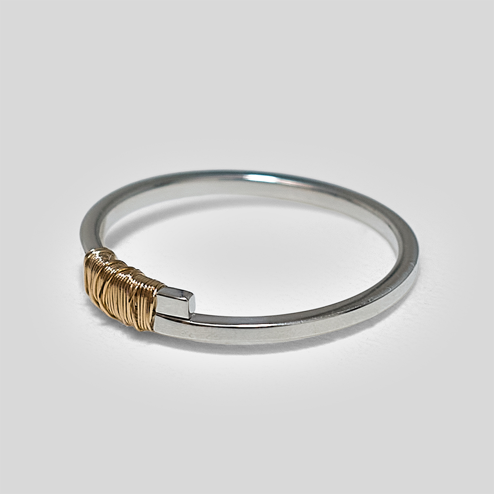 DAN TOMIMATSU / Spool Ring Tie (SL925/K18YG)