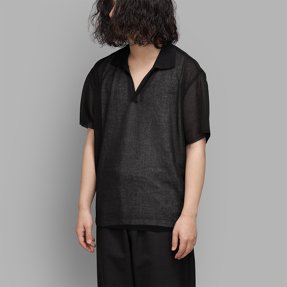 ssstein / Pe/Ramie Knit SS Skipper (Black)