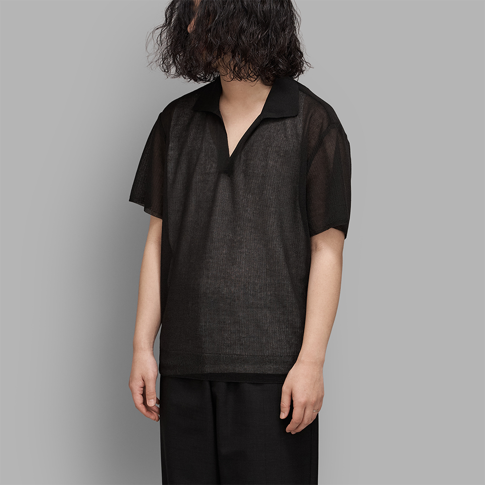 ssstein / Pe/Ramie Knit SS Skipper (Dark Charcoal)