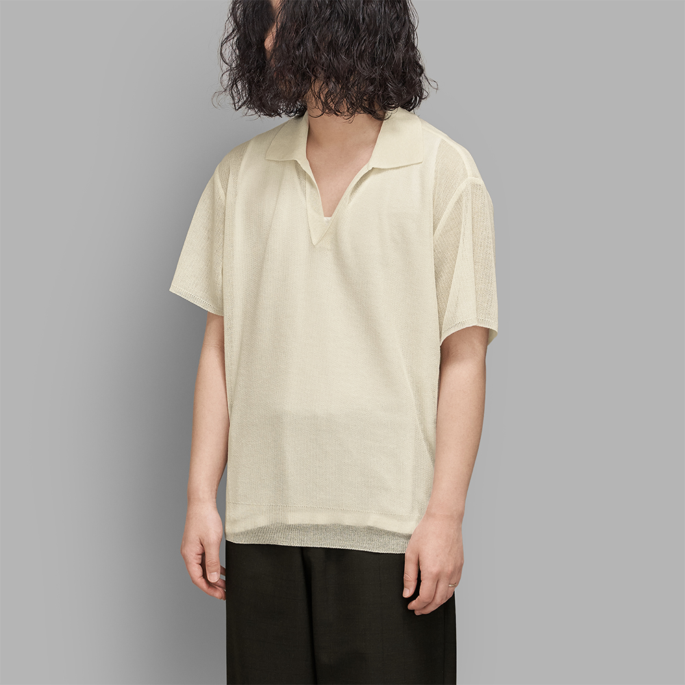 ssstein / Pe/Ramie Knit SS Skipper (Off White)