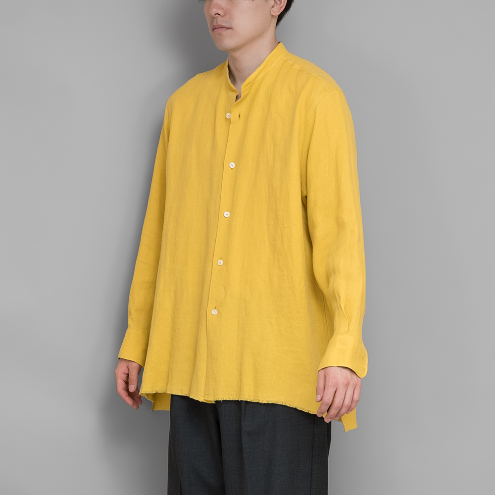 MAATEE&SONS / Linen ジョーゼット フリンジShirts (Yellow) | twelve