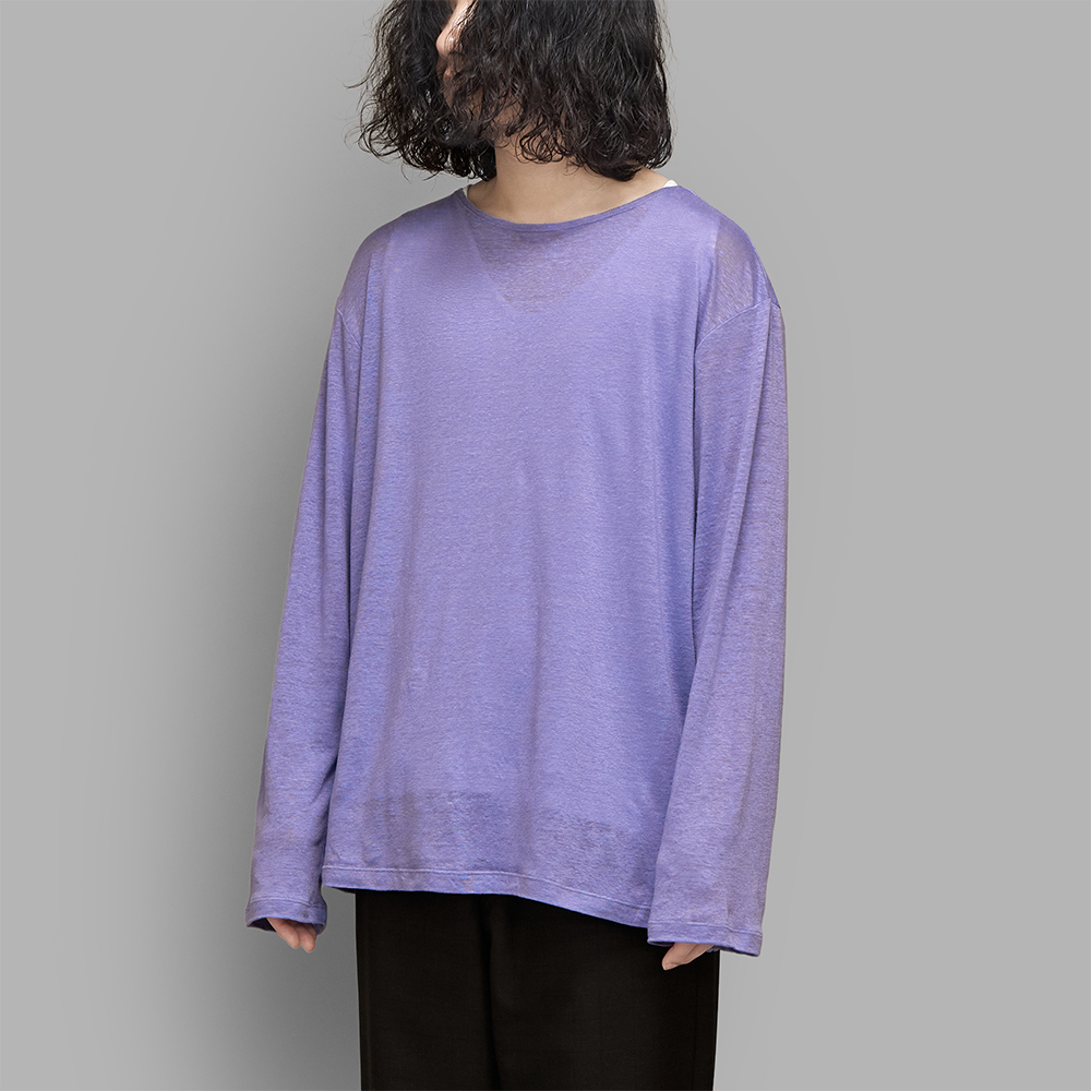 MAATEE&SONS / L/S Boat Tee Linen天竺 (Purple)