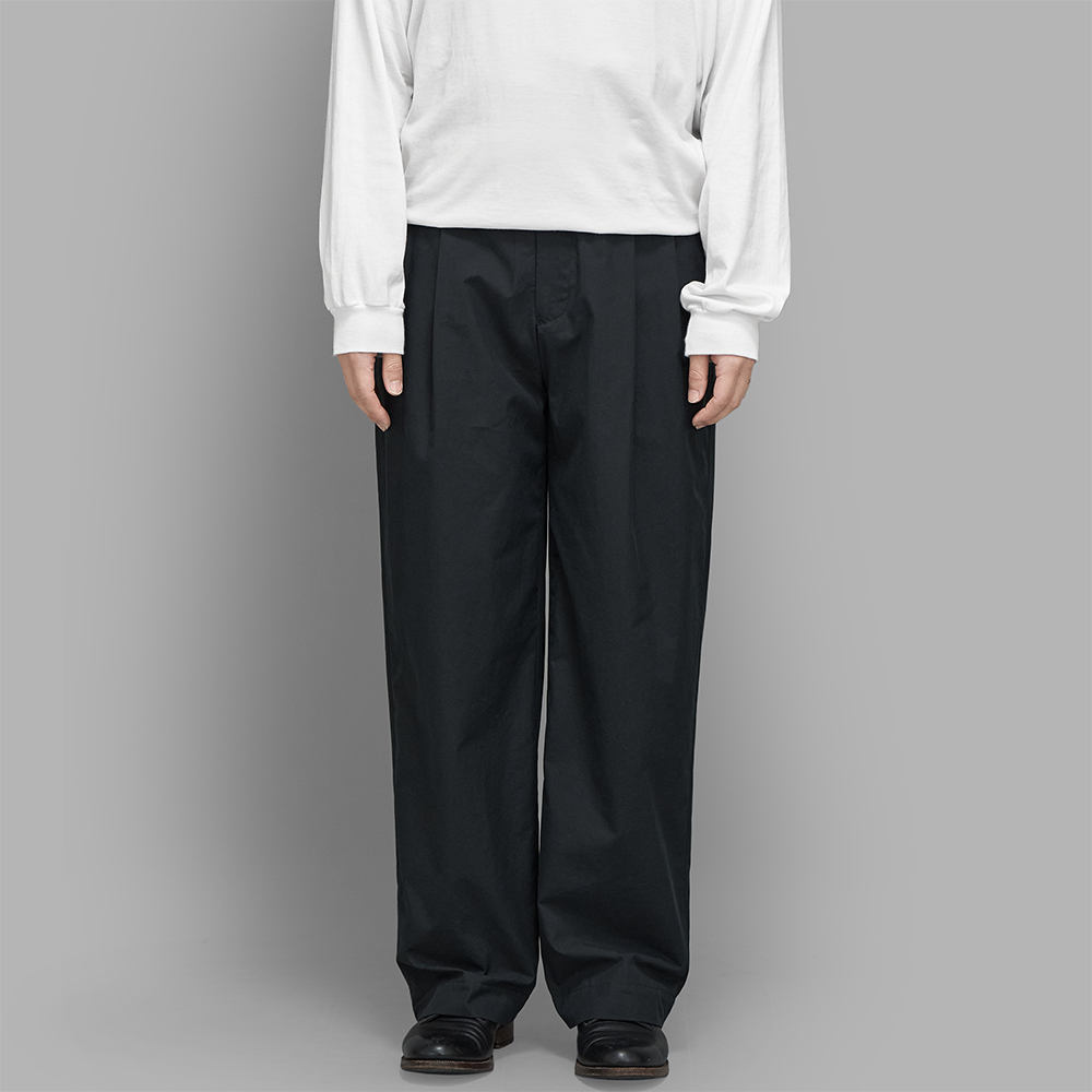 A.PRESSE / High Density Weather Cloth Trousers (Black)