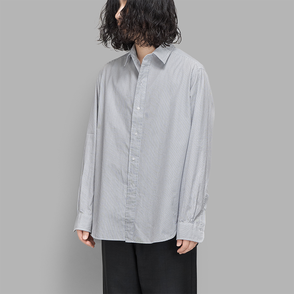 A.PRESSE / Regular Collar Shirt (Gray)