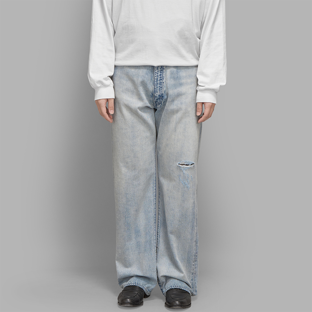 AURALEE / Faded Selvedge Light Denim Pants