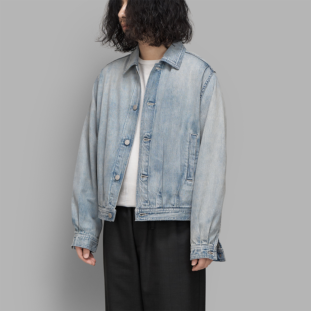 AURALEE / Faded Selvedge Light Denim Blouson