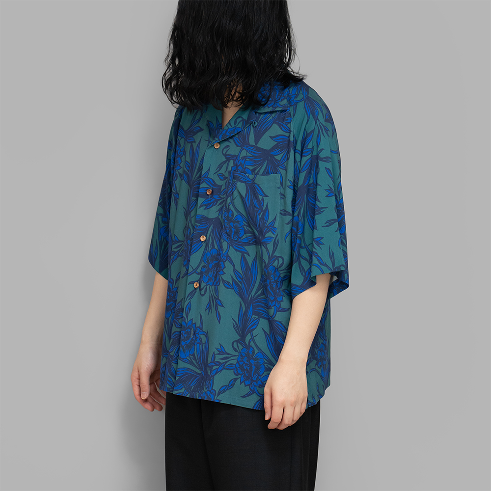 m’s braque / Aloha Shirt (Blue-Green)