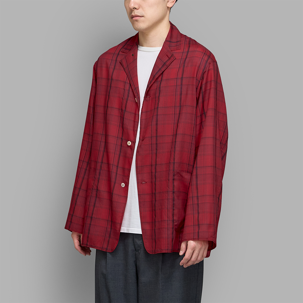 MAATEE&SONS / 折って折ってJacket H Wool Check (Red)