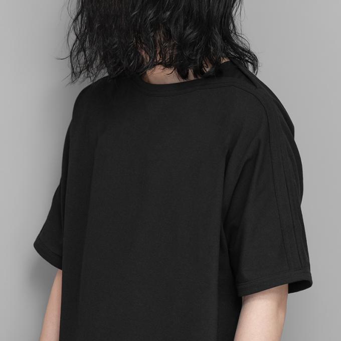 ANSNAM / ボートネックTシャツ (Black) | twelve