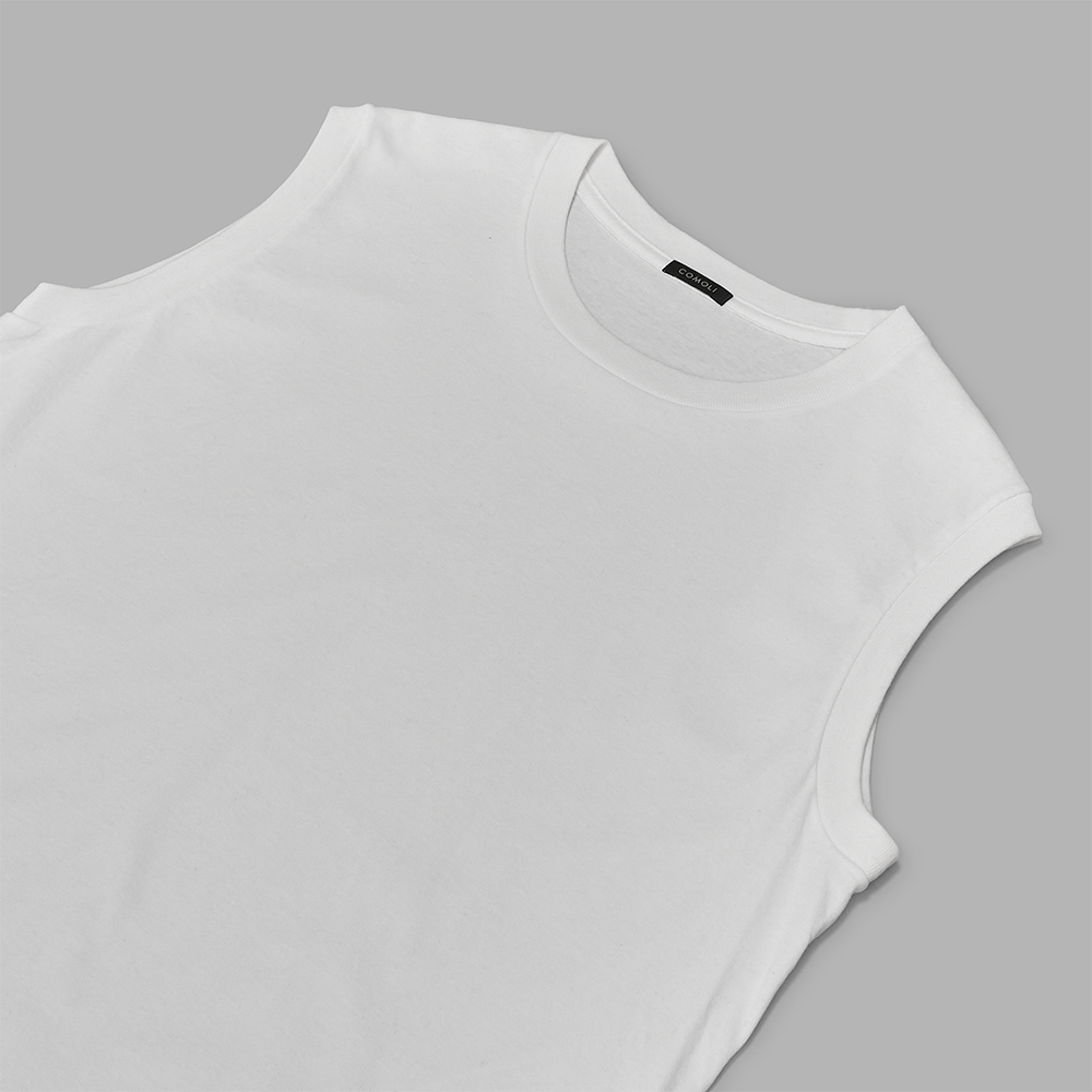 COMOLI / コットンジャージ ノースリーブ (White) | twelve