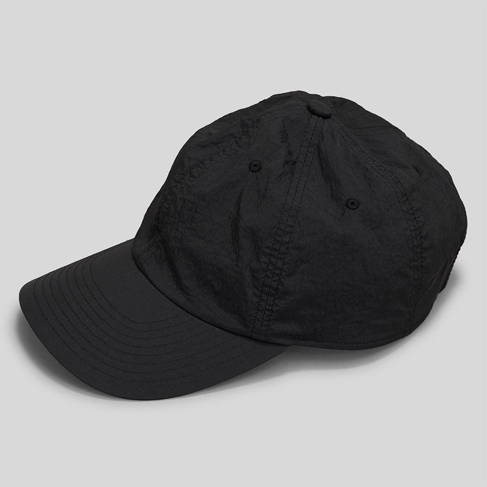 ERA. / Shrink Taffeta 6 Panel Cap (Black)