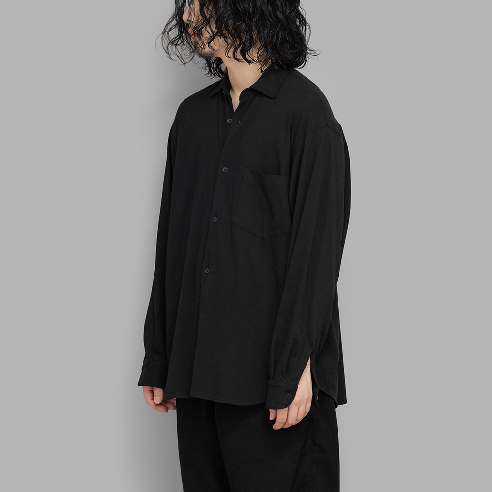 COMOLI / ジャージ コモリシャツ (Black)