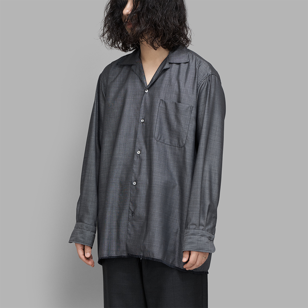 MAATEE&SONS / Open Collar フリンジ H Wool Silk | twelve