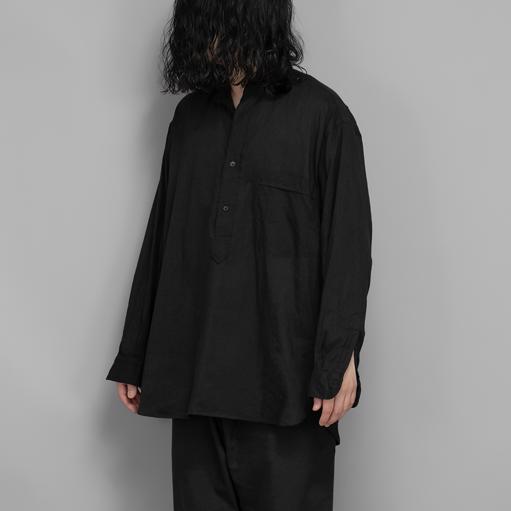 COMOLI / モスリン プルオーバーシャツ (Black) | twelve