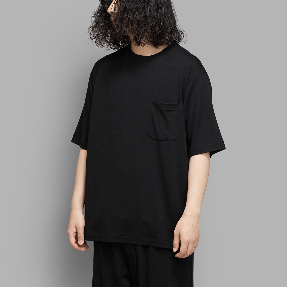 COMOLI / サマーウール 半袖Tシャツ (Black) | twelve