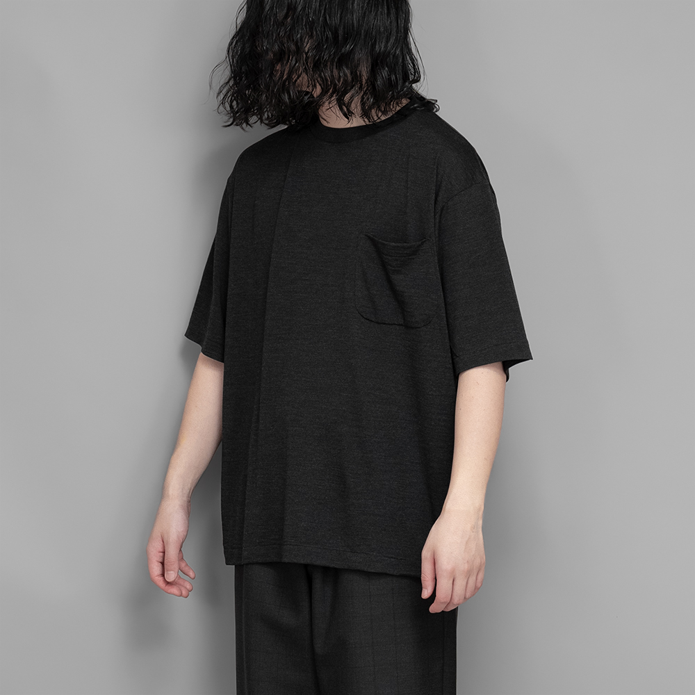 COMOLI / サマーウール 半袖Tシャツ (Charcoal) | twelve