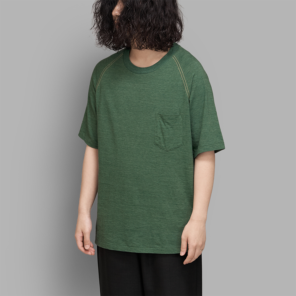 ANSNAM / ラグランTシャツ (Green)