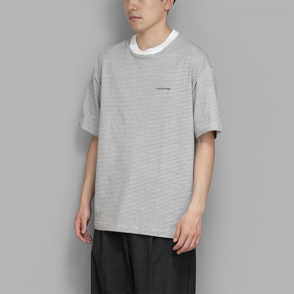 FARAH / Multi Striped S/S Tee (White)