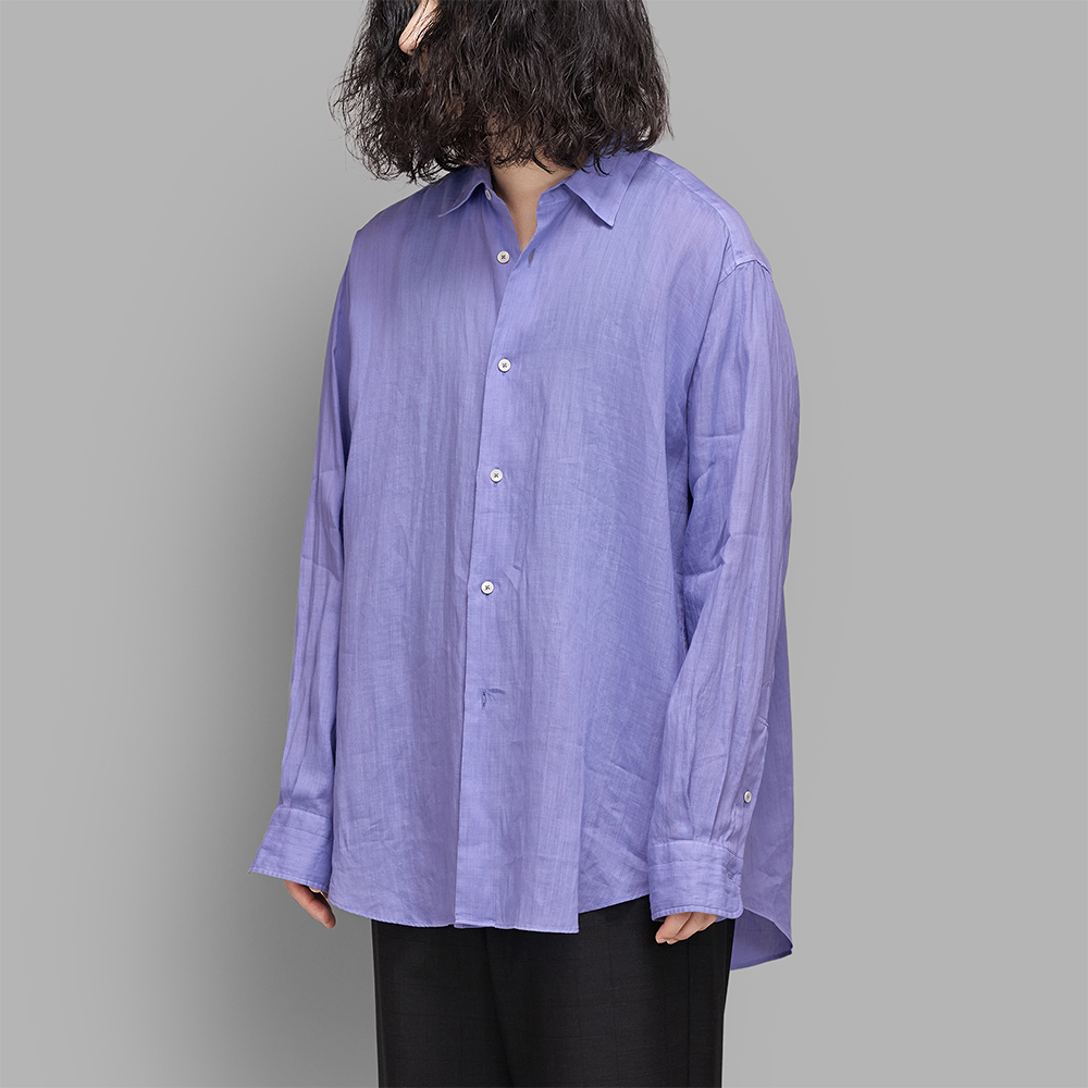 MAATEE&SONS / Short Ponit Ramie Shirts (Blueberry)