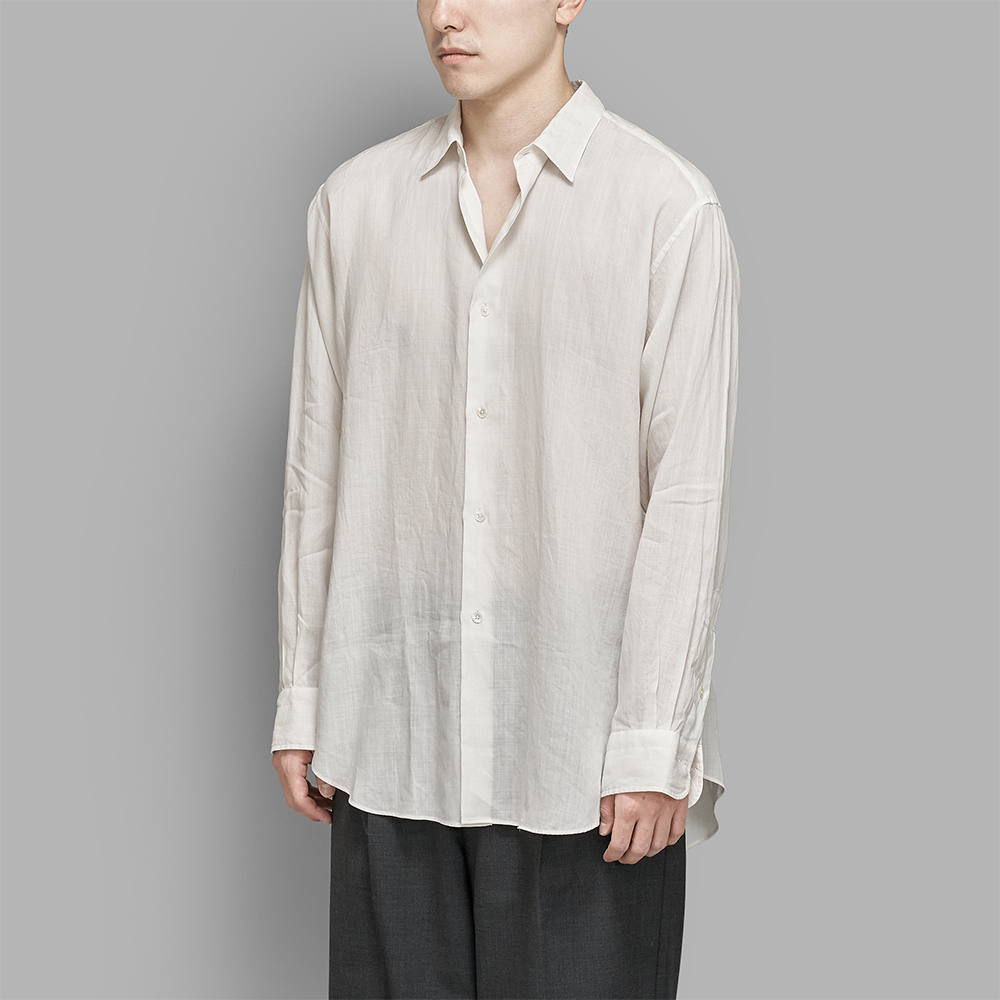 MAATEE&SONS / Short Ponit Ramie Shirts (Aloe) | twelve