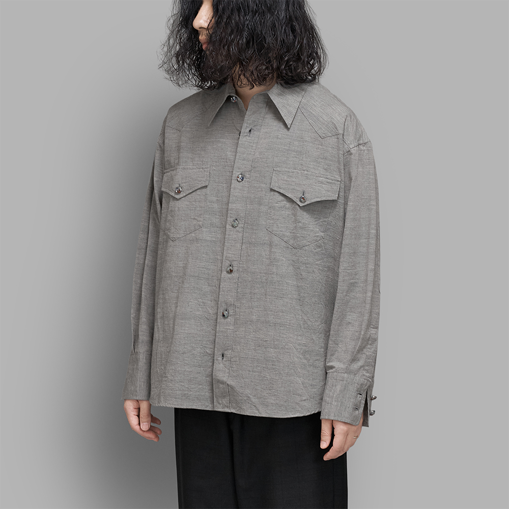 ANSNAM / ビッグウエスタンシャツ (Gray) | twelve