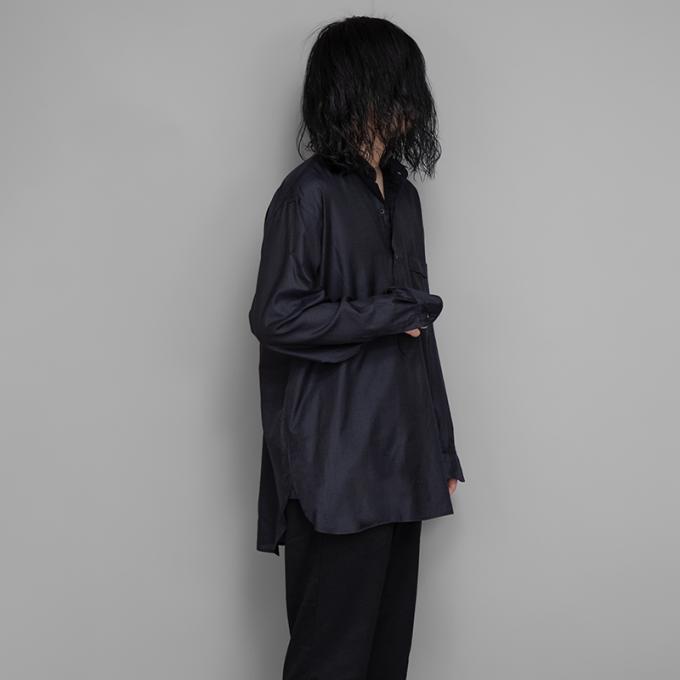 COMOLI / ウールシルク プルオーバーシャツ (Navy) | twelve