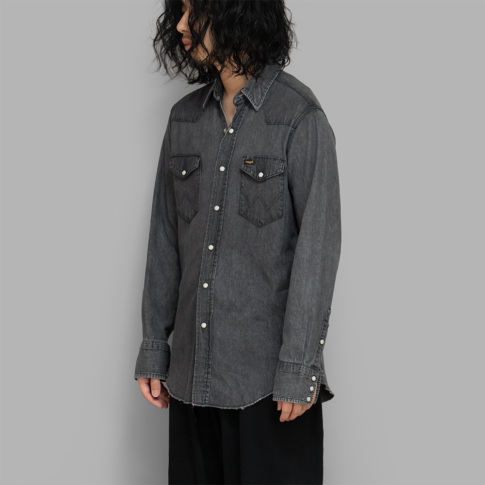 USED / WRANGLER Denim Western Shirt #5