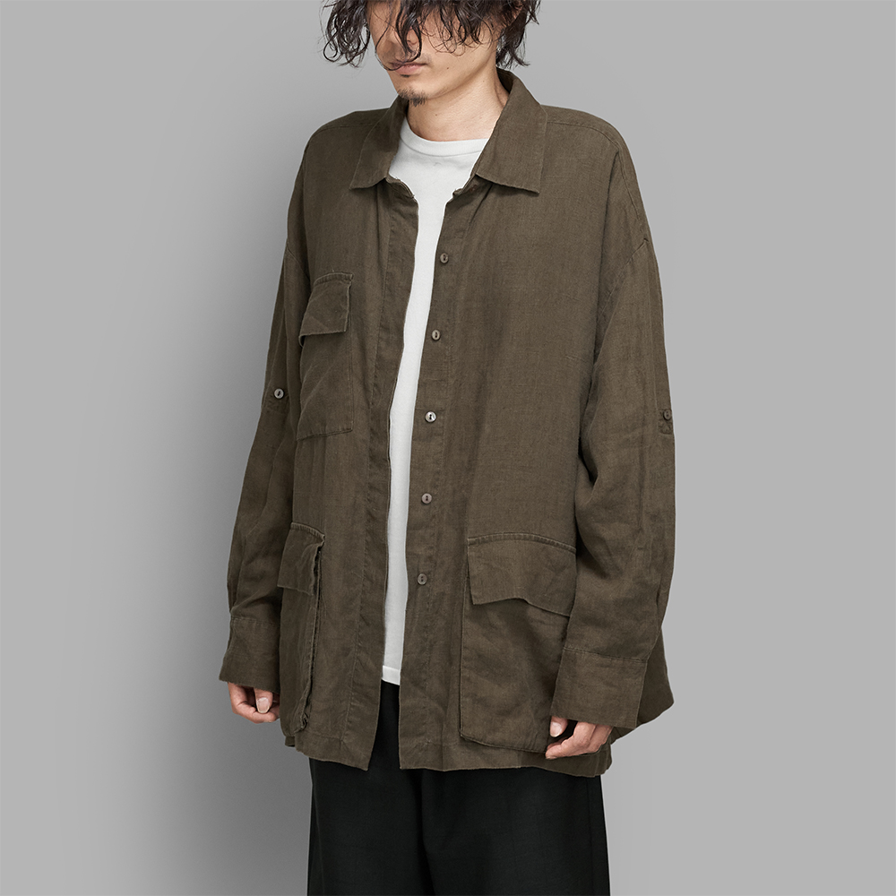 USED / Linen Shirt Jacket