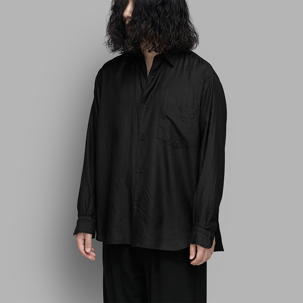 COMOLI / ウールシルク コモリシャツ (Charcoal)
