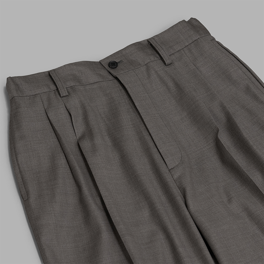 ssstein / Extra Fine Wool Easy Long Wide Trousers | twelve