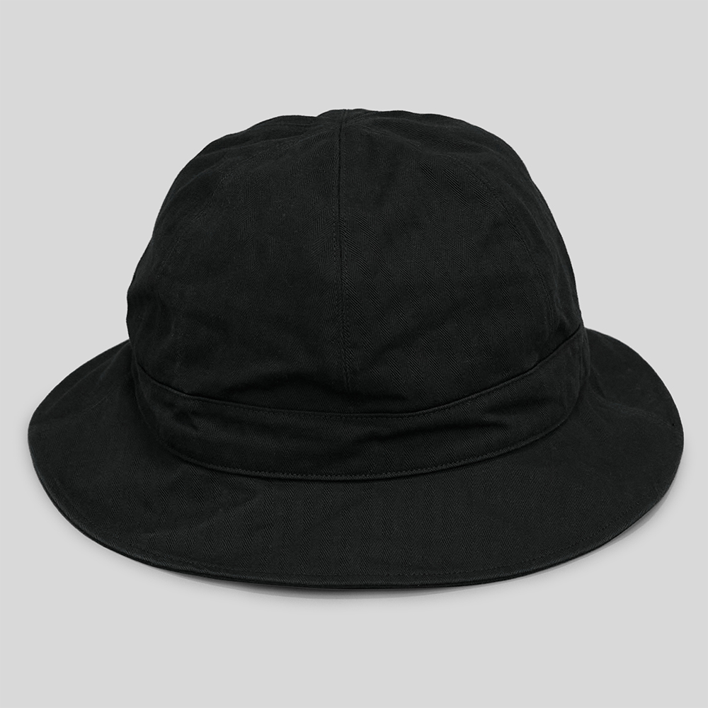 KIJIMA TAKAYUKI / Cotton Herringbone 6 Panel Hat (Black)