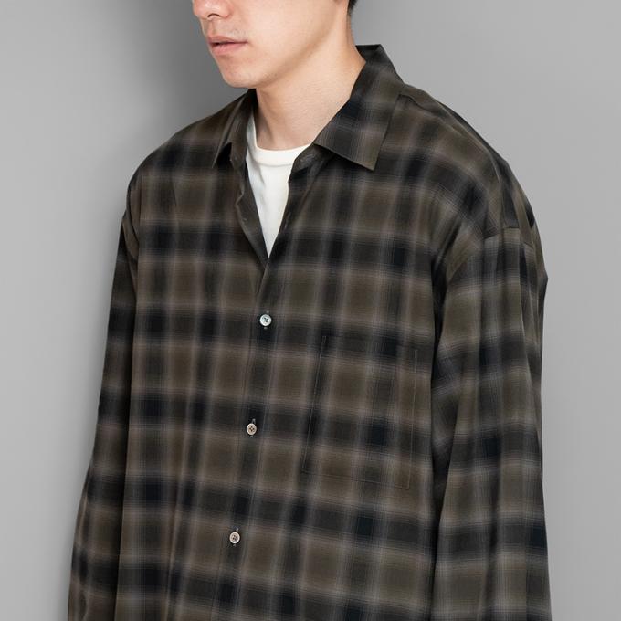 stein Oversized Down Pat Shirt オンブレチェック-