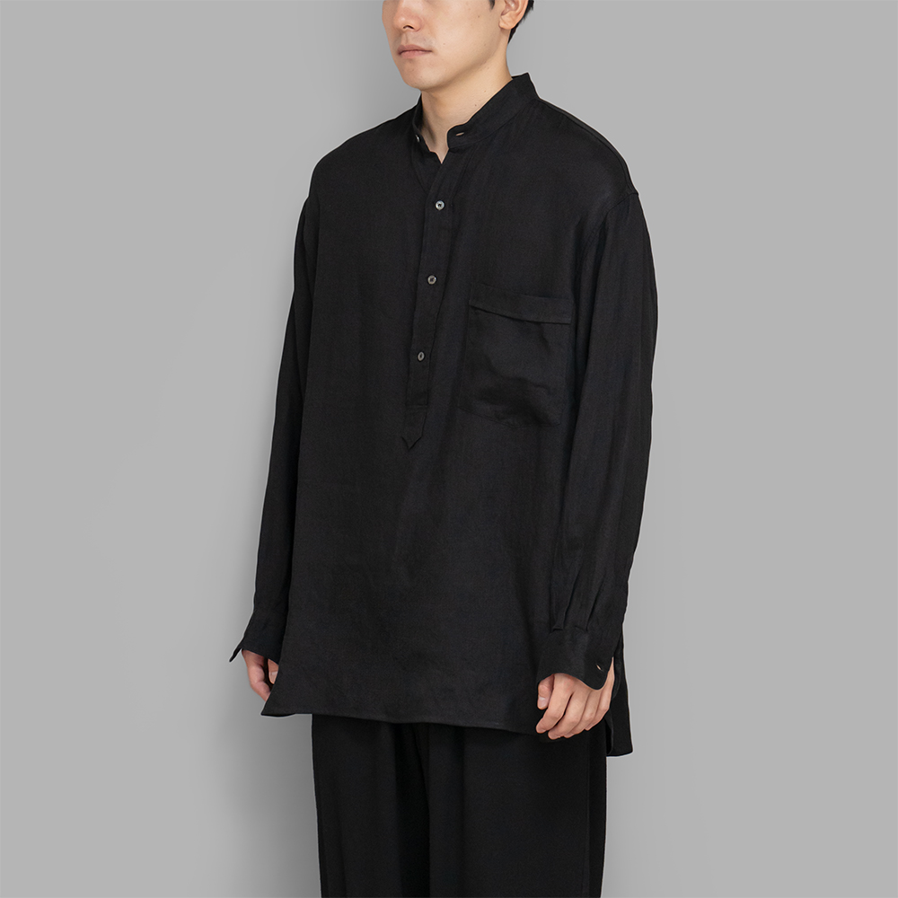COMOLI 25ss リネンWクロス プルオーバーシャツ サイズ1 Comoli | リネンWクロス プルオーバーシャツ White