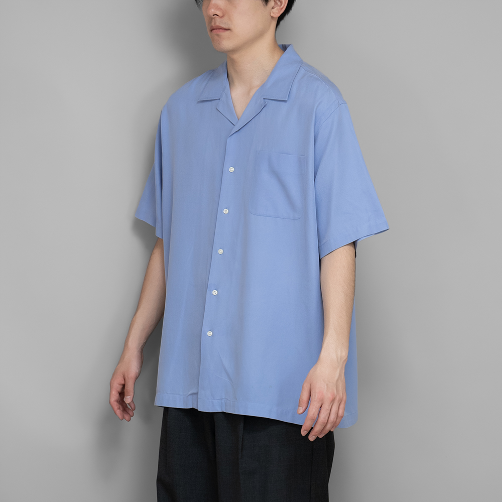 USED / RALPH LAUREN S/C Open Collar Shirt (Sax Blue)