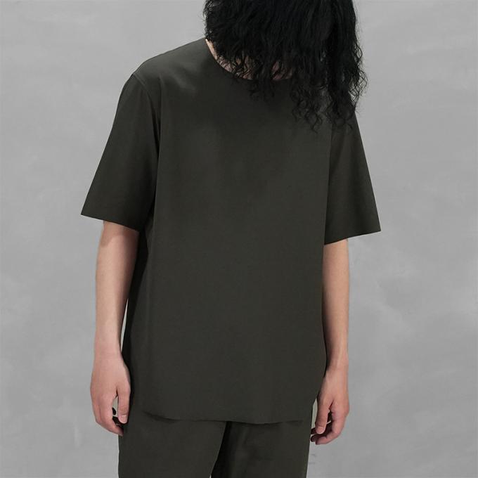 山内 / フリーカット強撚ポンチ Tシャツ (Gray Khaki)