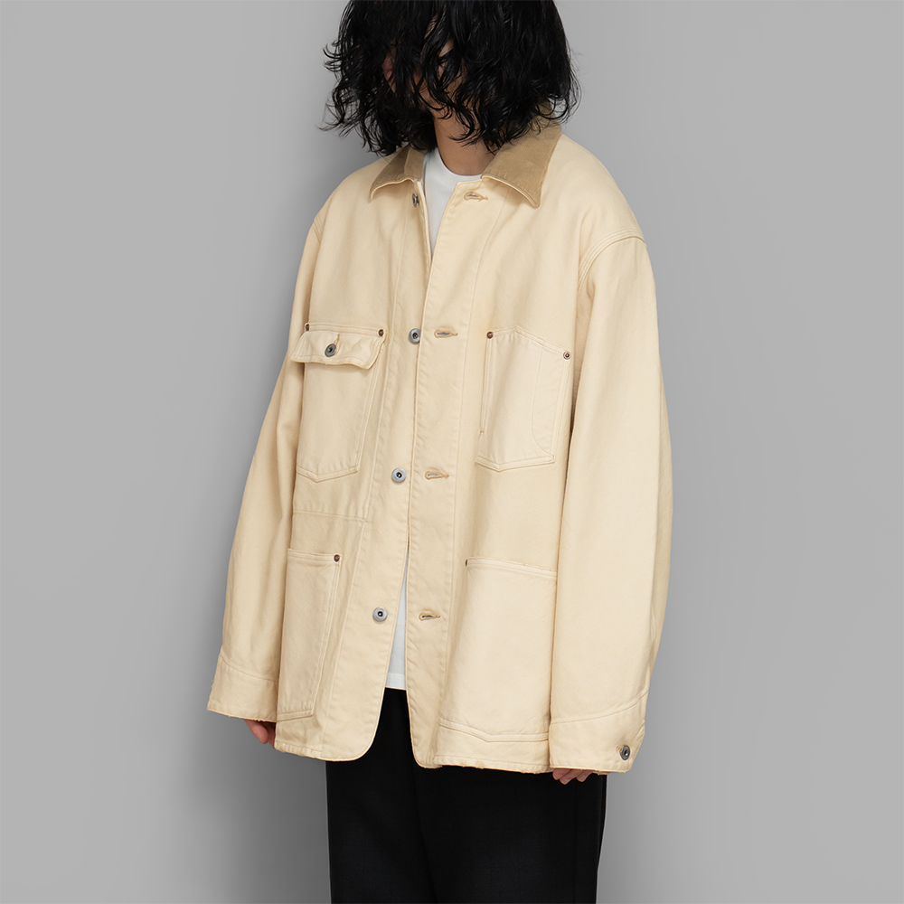 A.PRESSE / Vintage Silk Hemp Coverall Jacket (Beige)