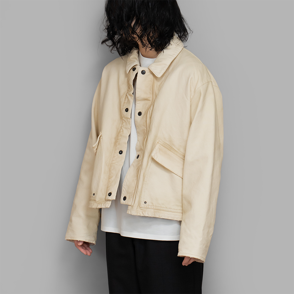 A.PRESSE / Vintage Silk Hemp Hunting Jacket (Beige)