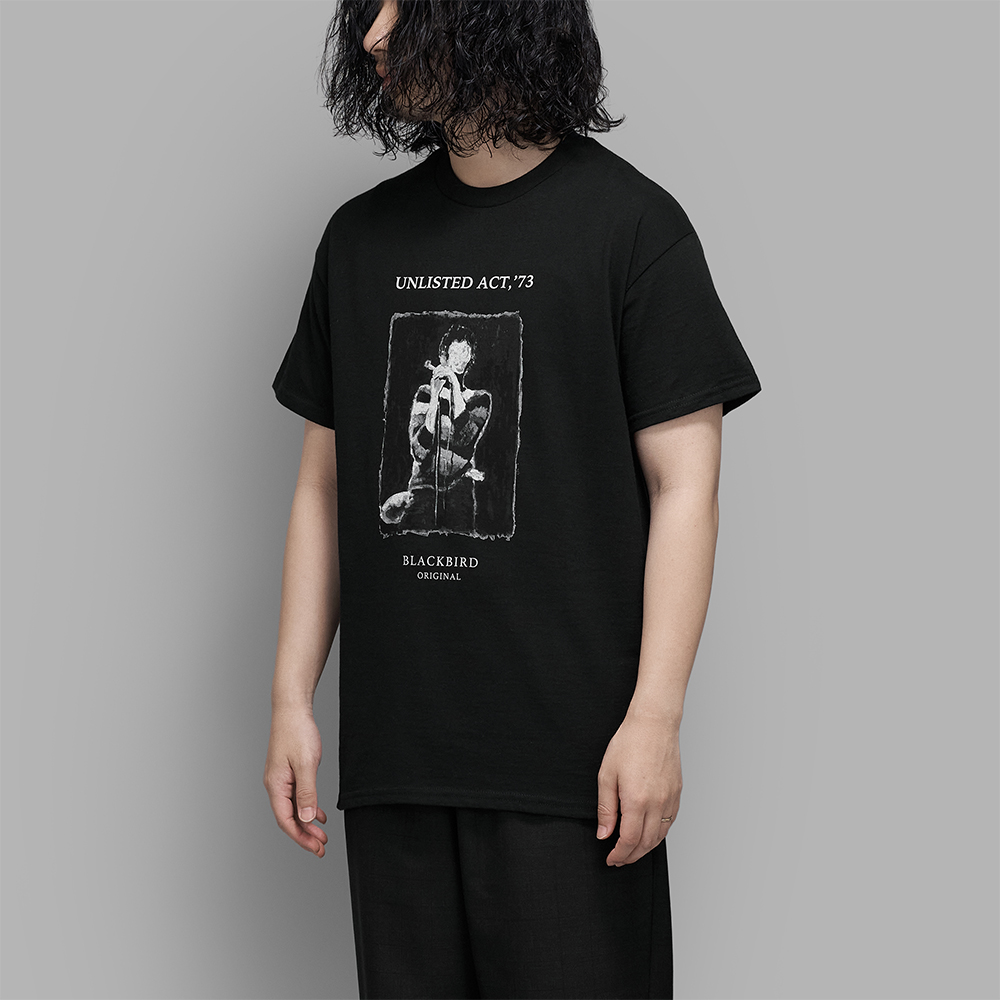 25ss【BLACKBIRD】 Tシャツ ブラック サイズ1 柿乃葉 BLACKBIRD / Short Sleeve Cutsewn 07-26AW (Black) | twelve